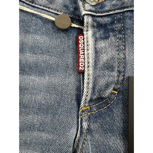 DSQUARED2 Jeans Womens Jennifer Cropped Low Rise‎ Blue Button Fly Size 38 4 6 - Picture 5 of 14
